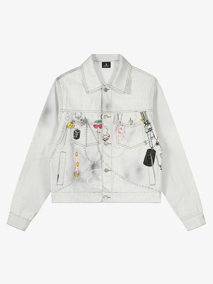 Stylish Embellished Denim Jacket for Women - Perfect for Casual and Trendy Looks 