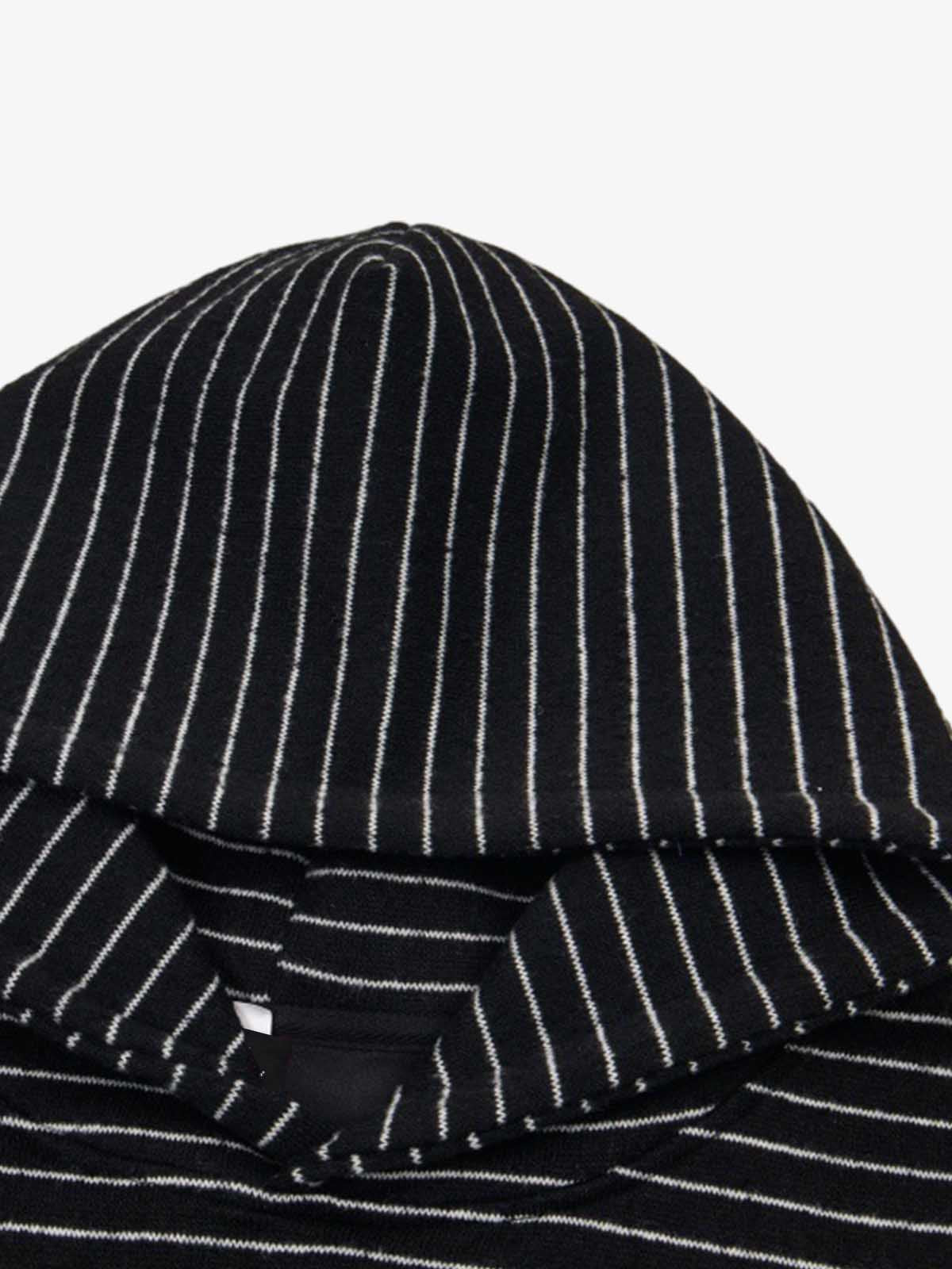 Cotton Blend Striped Hoodie with Embroidered "Made" Design for Men and Women 