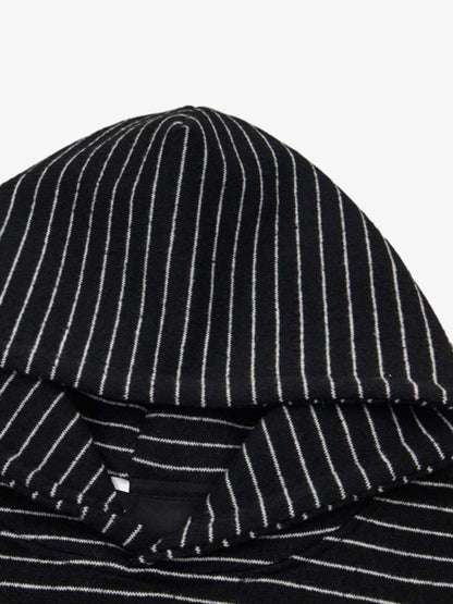 Cotton Blend Striped Hoodie with Embroidered "Made" Design for Men and Women 