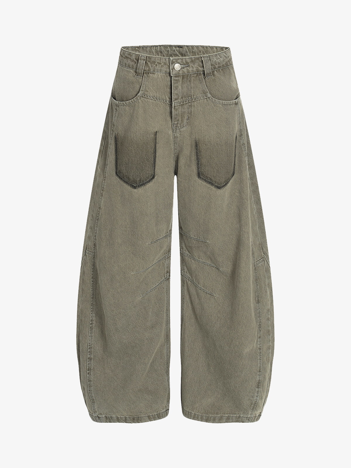 Wide-Leg Utility Trousers with Oversized Pockets - Perfect for Casual and Outdoor Adventures 
