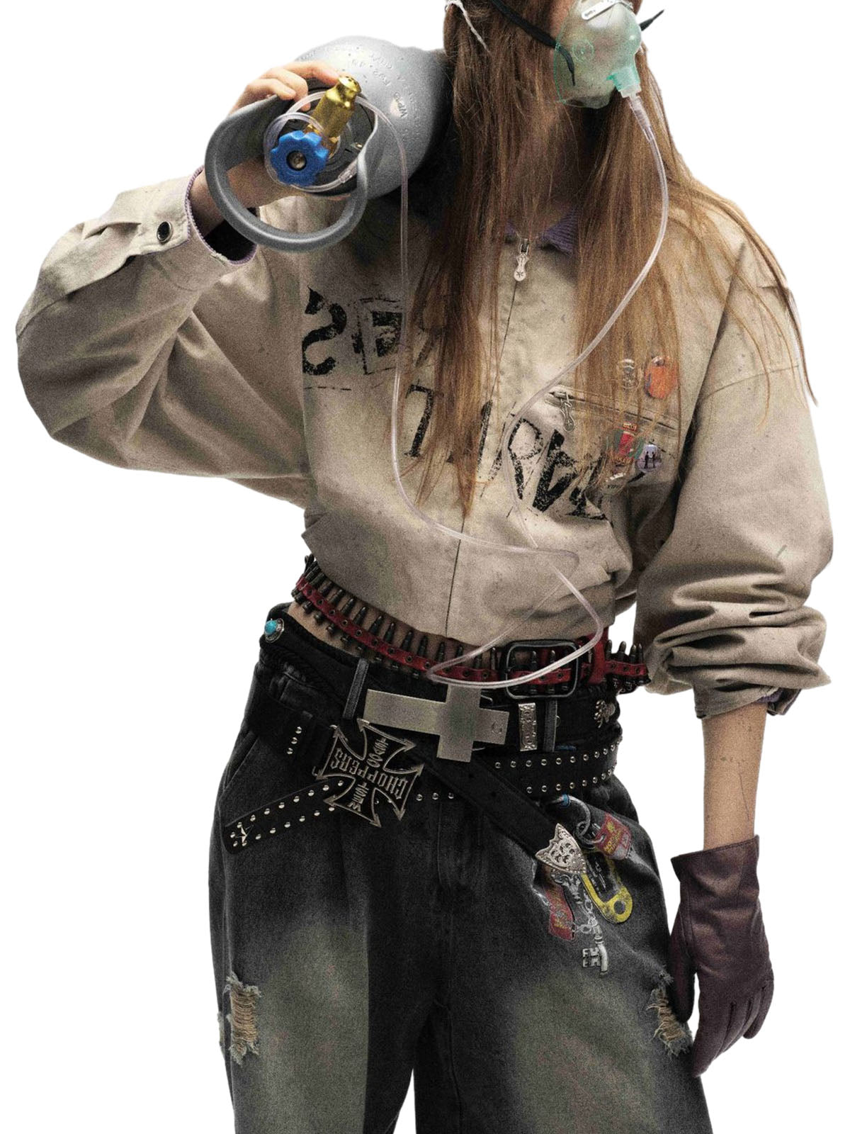 Retro Badge Dirty Dye Detroit Jacket 