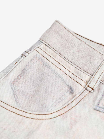 Cotton Patchwork Wide Leg Pants with Equestrian Print and Plaid Details?