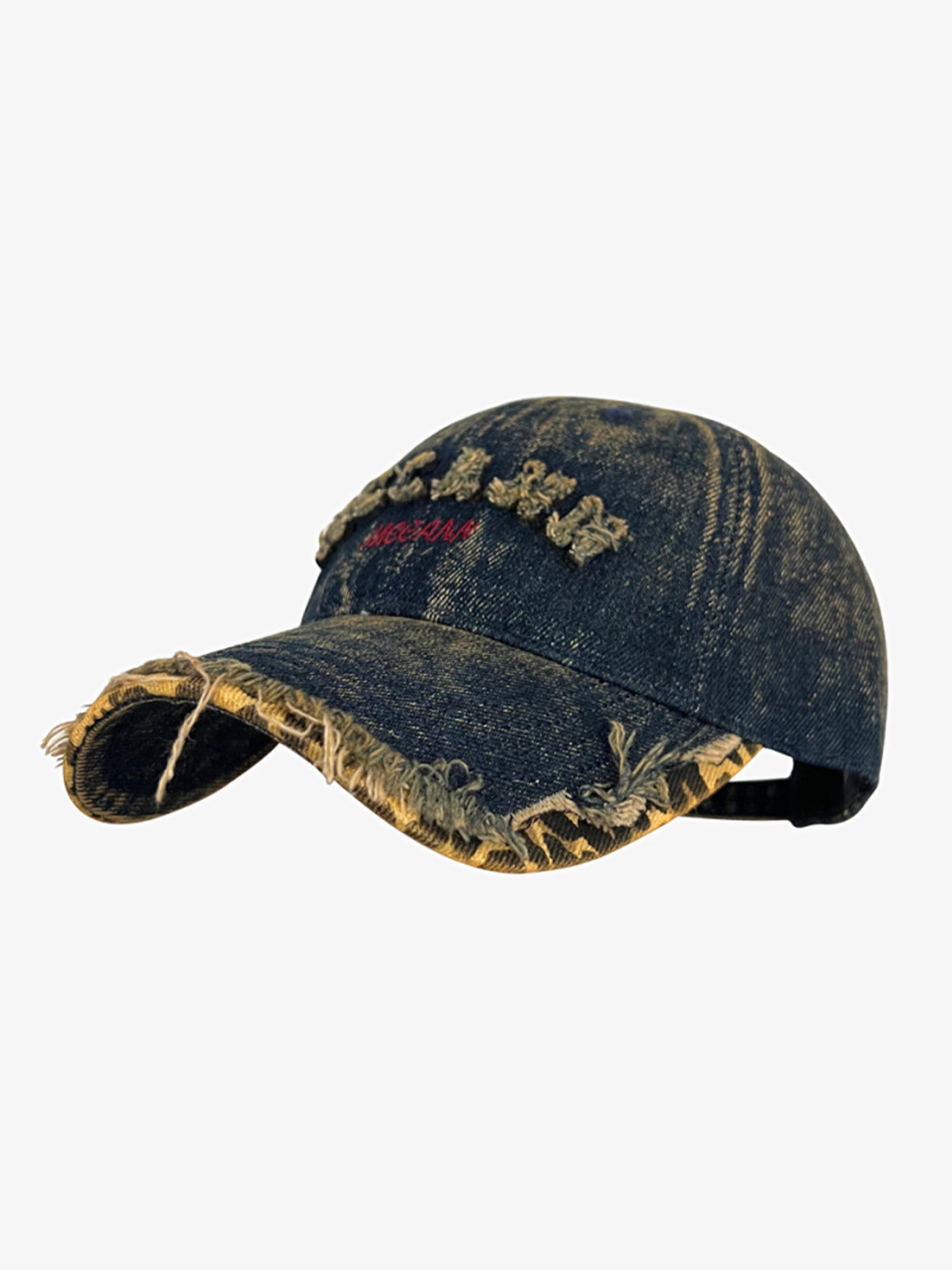 Stylish Denim Baseball Cap with Embroidered Letters for Casual Wear 