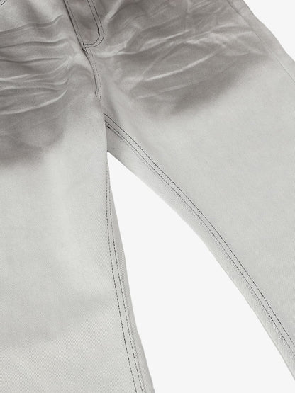 Stylish Silver Gradient Flare Jeans for Women - Perfect for Trendy Outfits 