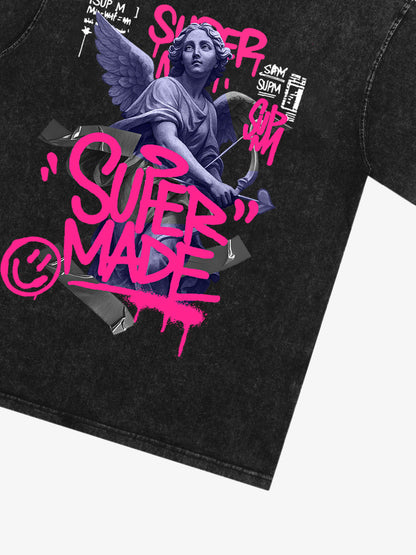 Street Lucky Angel graphic design T-shirt 