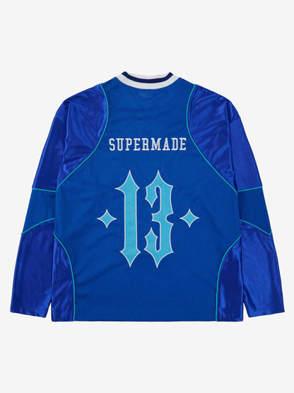 Supermade American Gothic Font Satin Mesh Jersey?