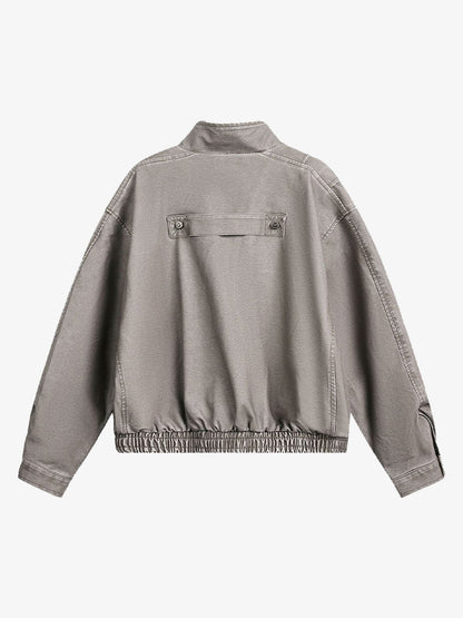 Stylish Gray Bomber Jacket for Modern Fashionistas 