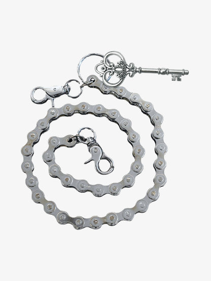 Street Punk Silver Bicycle Chain Key Pendant Pants Chain 