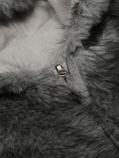 Stylish Faux Fur Hooded Jacket for Winter Warmth and Fashion 