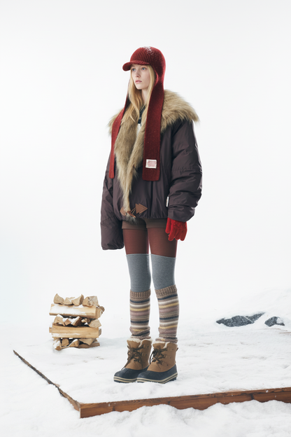 Fur Toggle Puffer Jacket