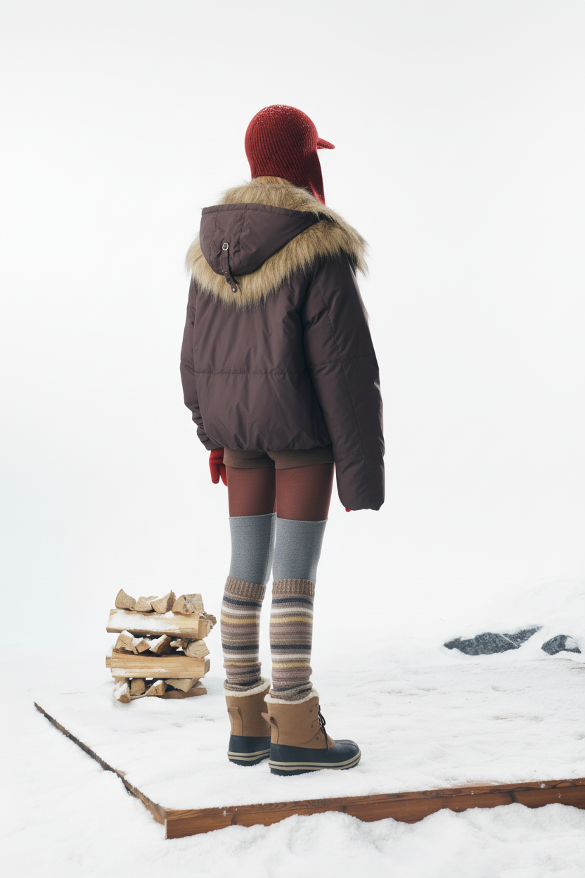 Fur Toggle Puffer Jacket