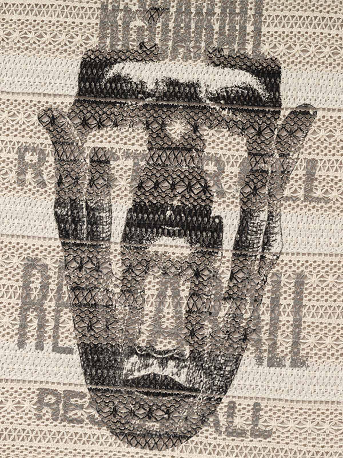 Hollow Portrait Totem Lined Blouse 