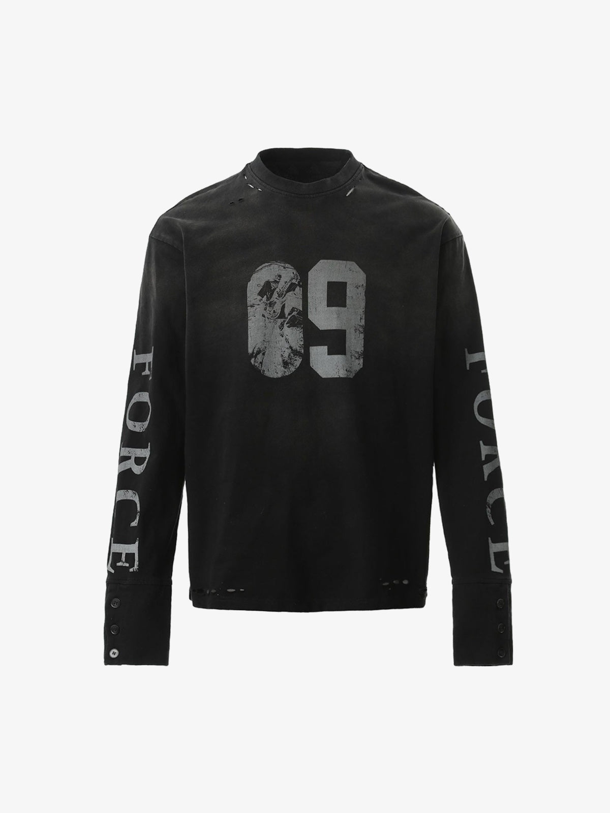 Distressed NO. 09 Long Sleeve T-Shirt 