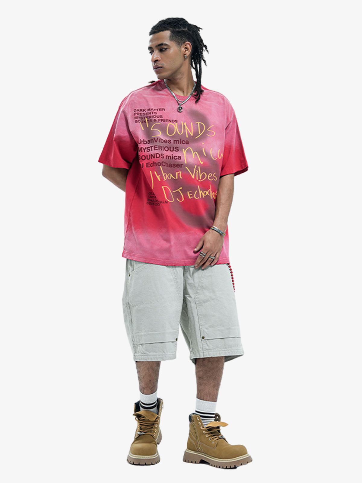 300G Cotton Spray-Marmot Distressed T-Shirt with Holes Urban Streetwear Graphic Tee?