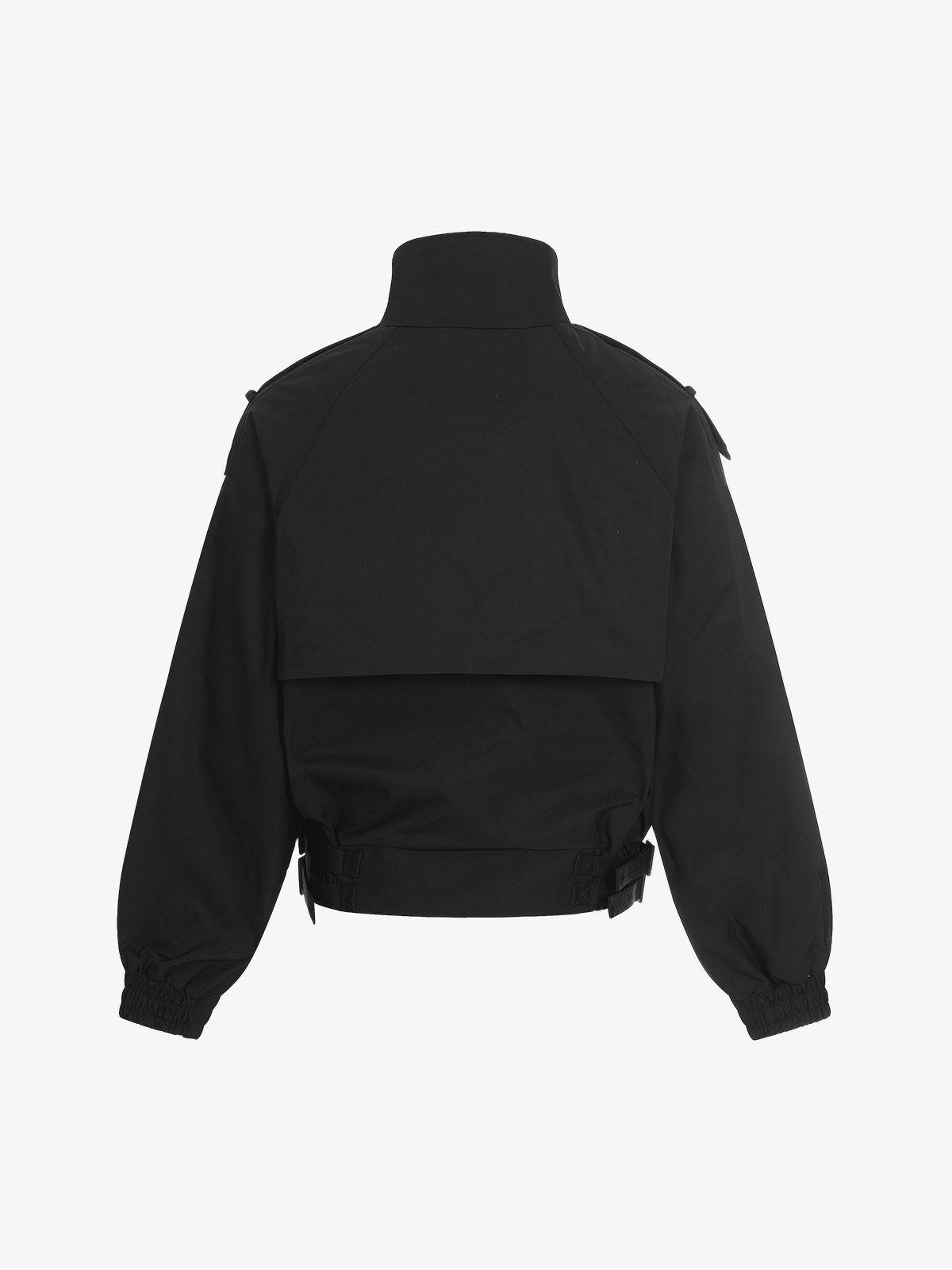 High Neck Belted Utility Cropped Jacket