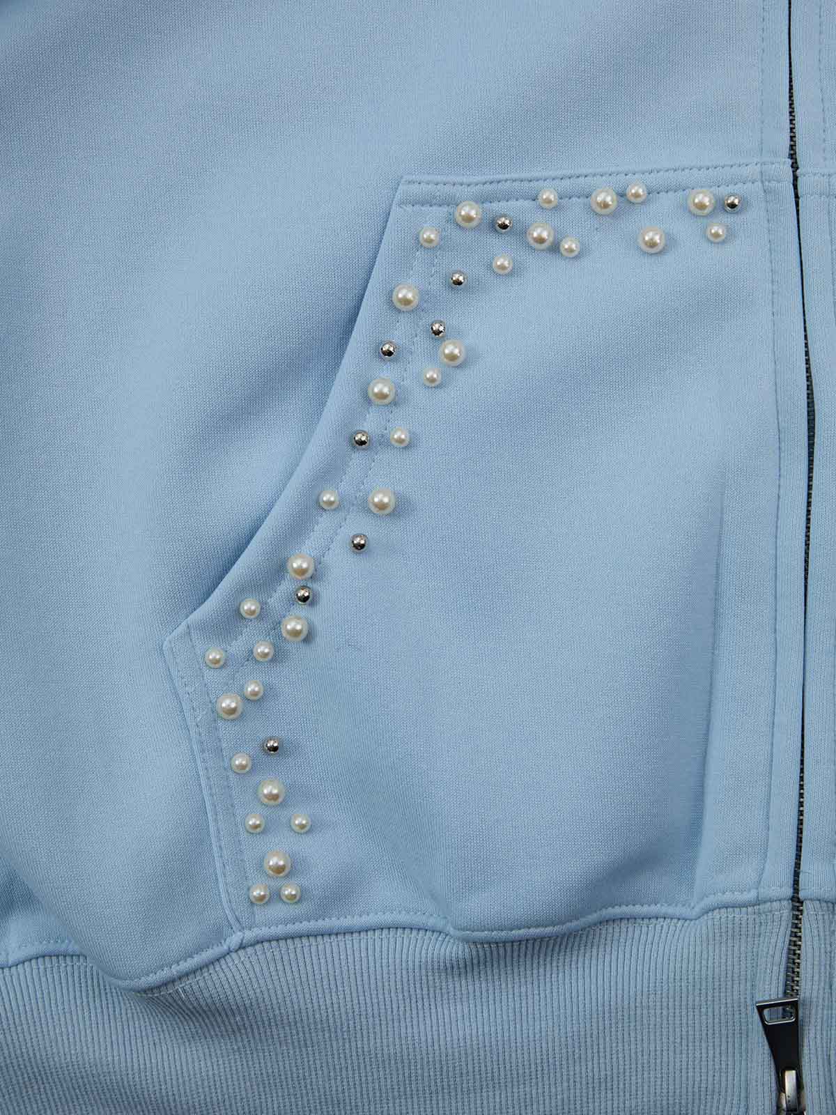 Supermade Pearl Embellished Zip Up Set