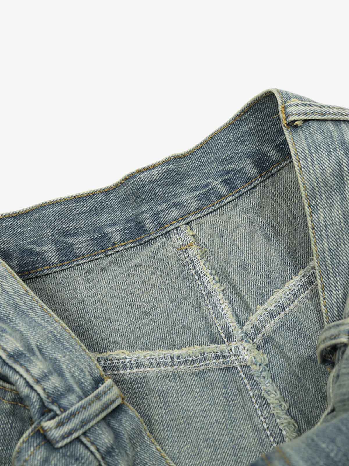 Washed Slub Machete Dye Jeans 