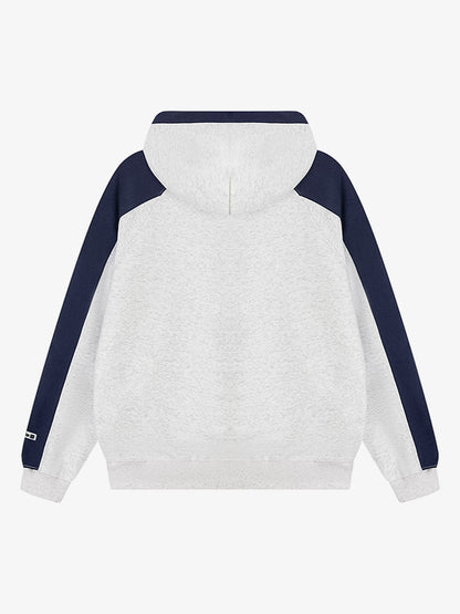 Retro Contrast Color Letter Print Hoodie 