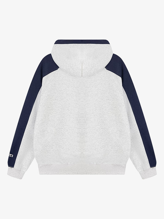Retro Contrast Color Letter Print Hoodie 