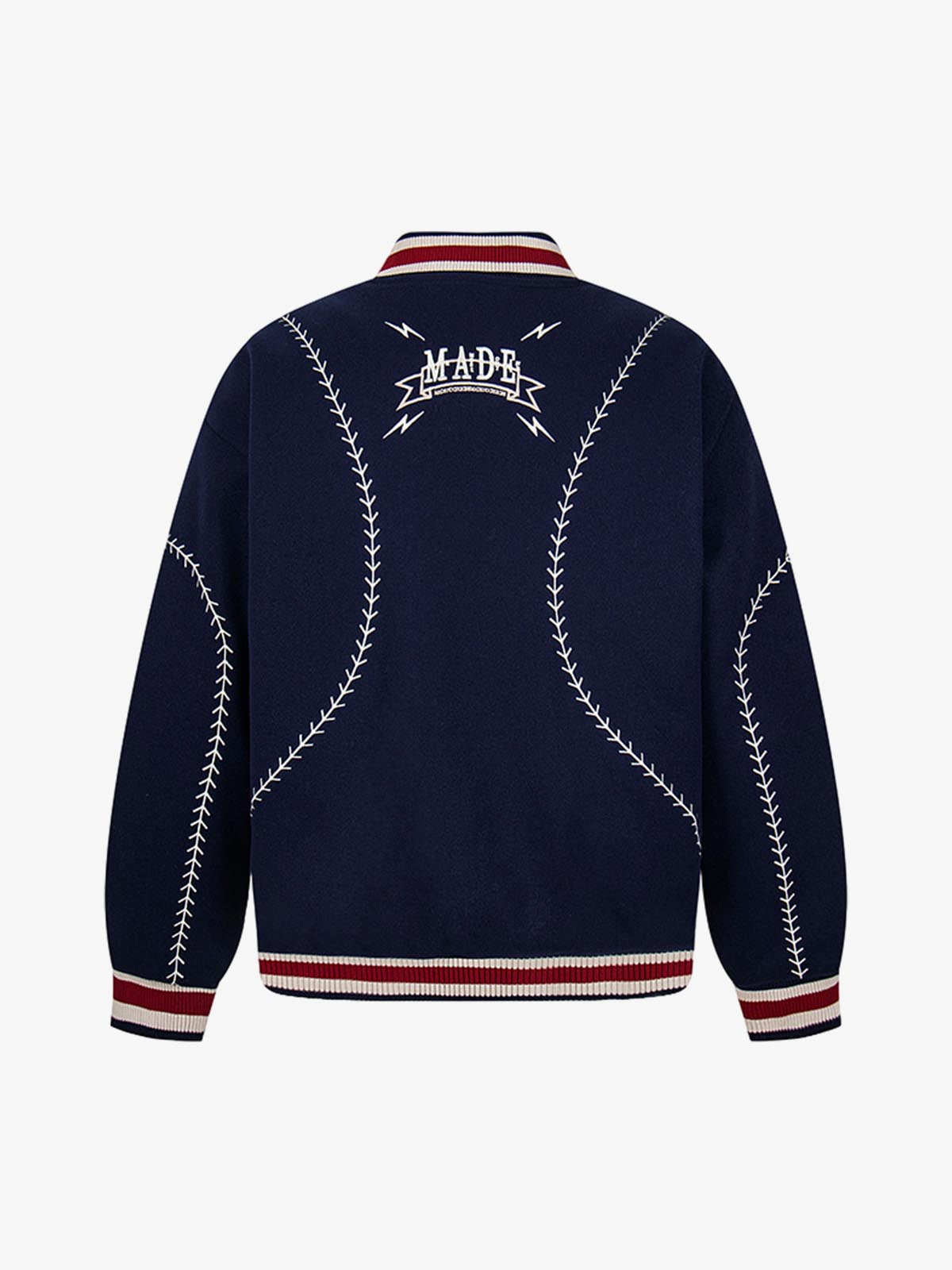 Baseball Stitch Embroidered Varsity Jacket