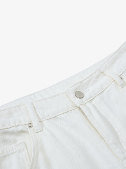 Embroidered Horse Wide Leg Denim Flare Jeans