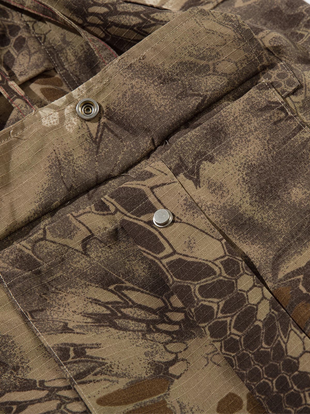 Plaid Jacket with Zipper Detail and Keychain Accessory 