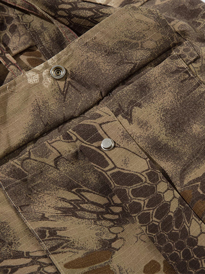 Plaid Jacket with Zipper Detail and Keychain Accessory 