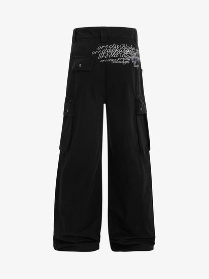 Cotton Blend Cargo Pants Wide Leg Utility Style with Multiple Pockets for Men and Women?