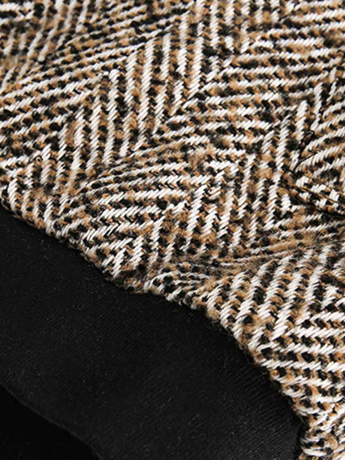 Vintage Herringbone Zip Up Jacket