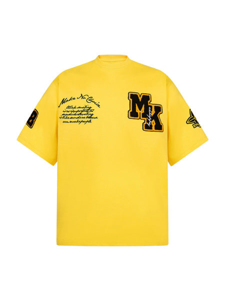 Heavy Embroidery Patch Embroidered T-shirt 