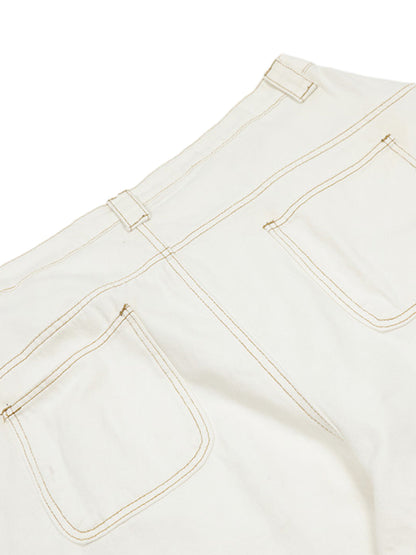 Embroidered Floral Patches Barrel Jeans 