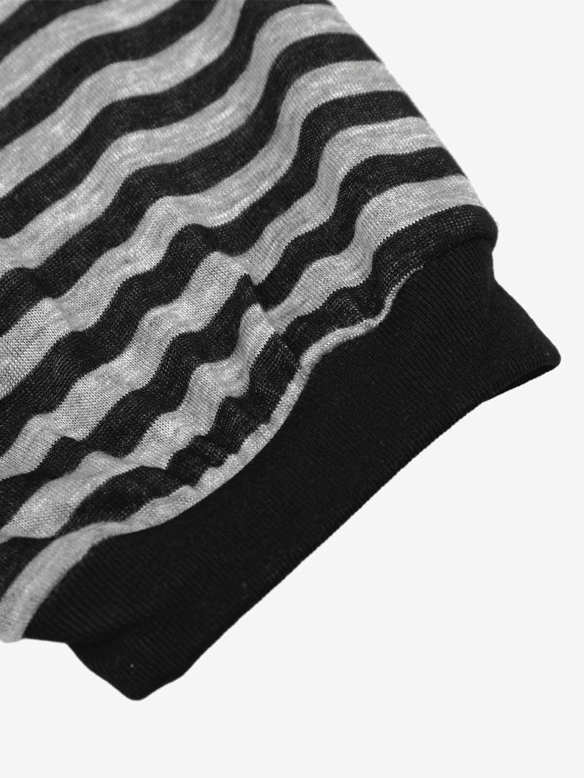 Cotton Blend Layered Sleeve Graphic T-Shirt with Star Print Design?