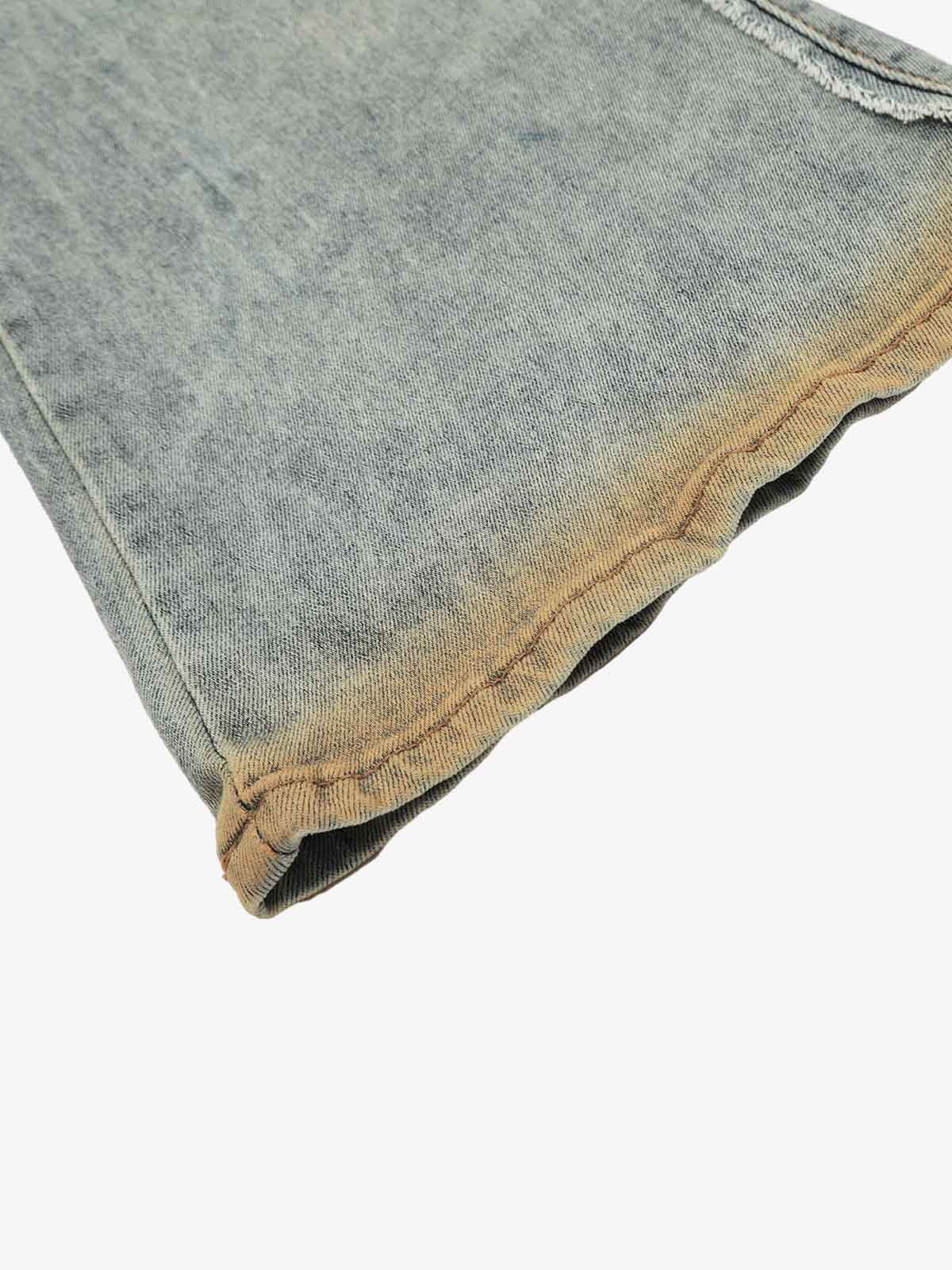 Street High-Waisted Tie-Up Flared Jeans