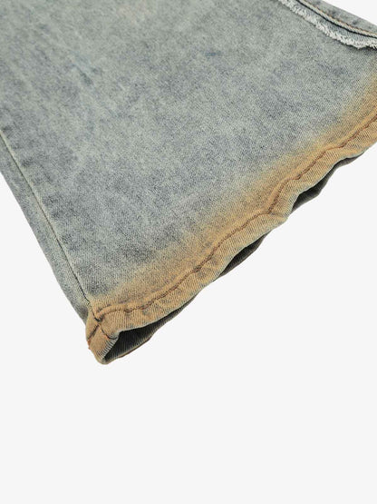 Street High-Waisted Tie-Up Flared Jeans