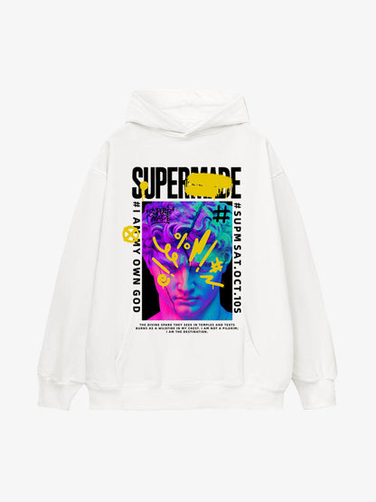 Thesupermade Cyberpunk Graffiti David Statue Hooded Sweatshirt 