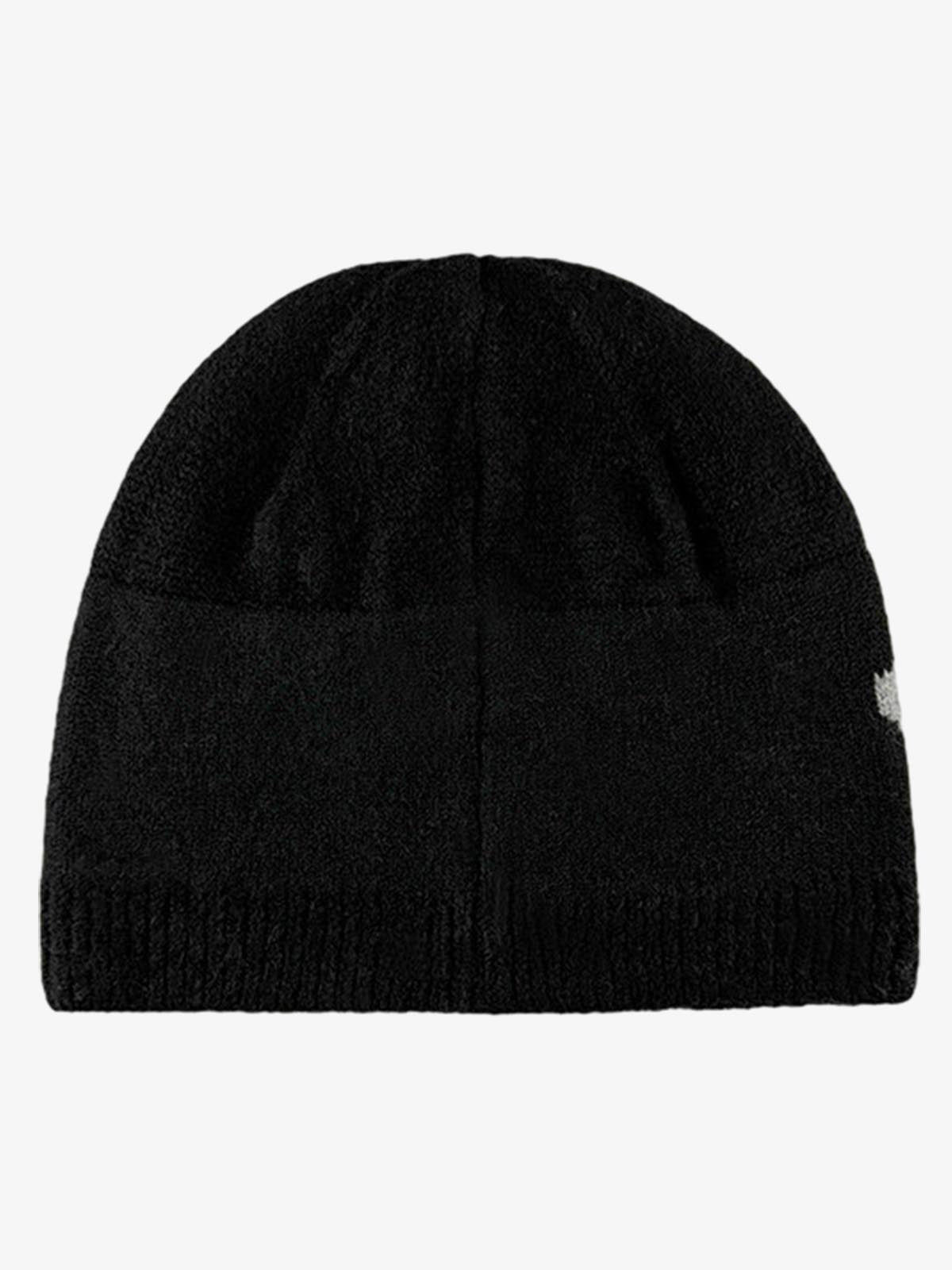 Knitted Wool Blend Winter Beanie Hat with Nordic Pattern and Ribbed Cuff?