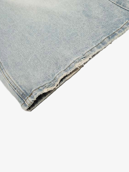 Light Wash Denim Wide Leg Bermuda Shorts for Women High Waist Casual Summer Style?