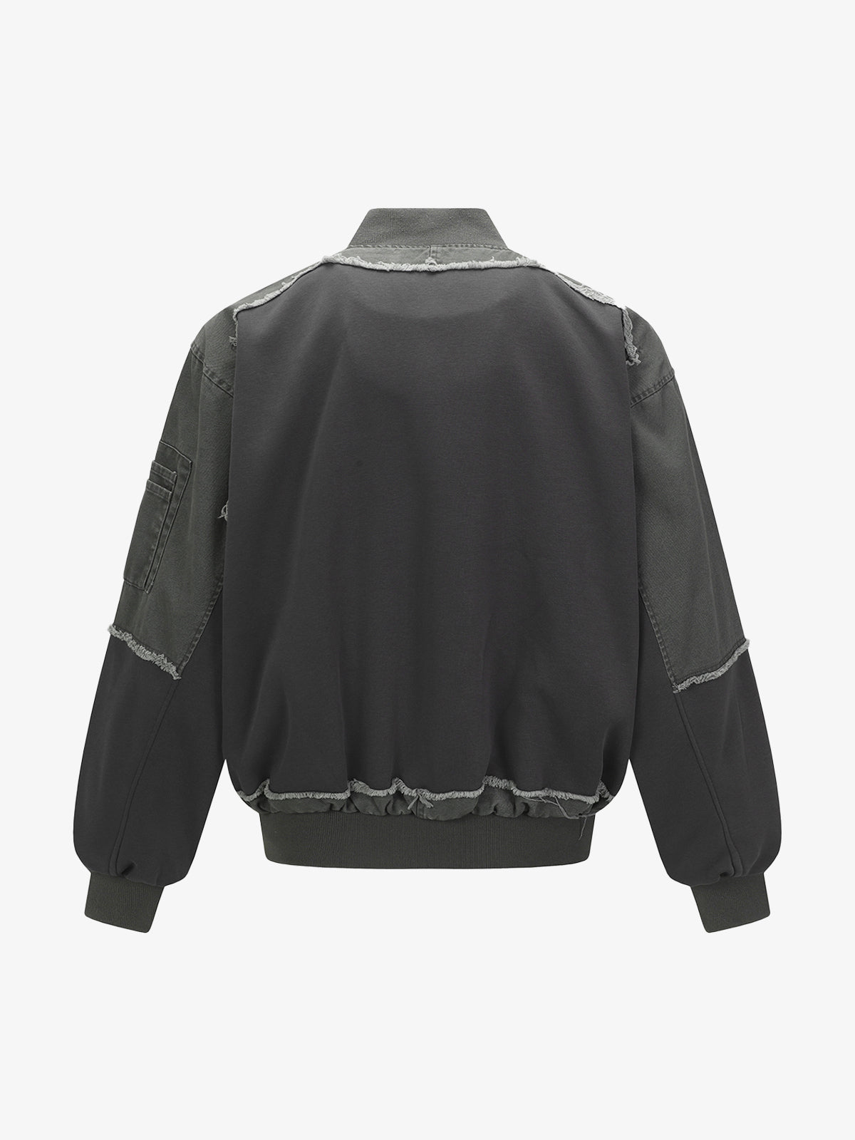 Denim Oversized Jacket with Studs and Faded Wash Design for Streetwear Style 