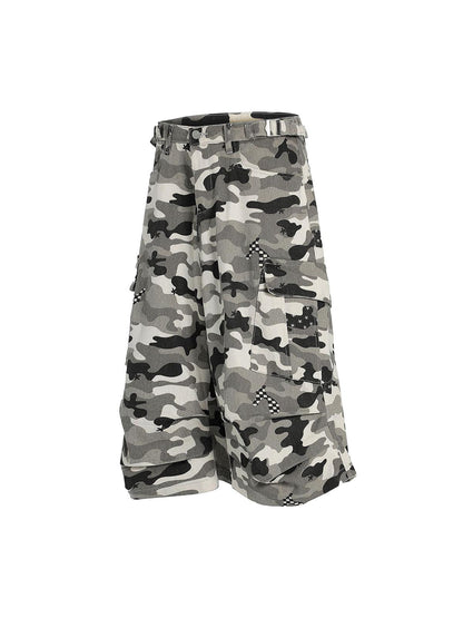 Camouflage Multi-pocket Cargo Jorts 