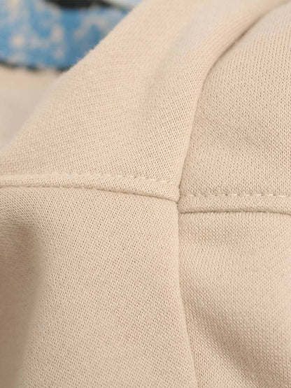 Retro Fleece-Lined Letter Graffiti Print Baggy Sweatpants