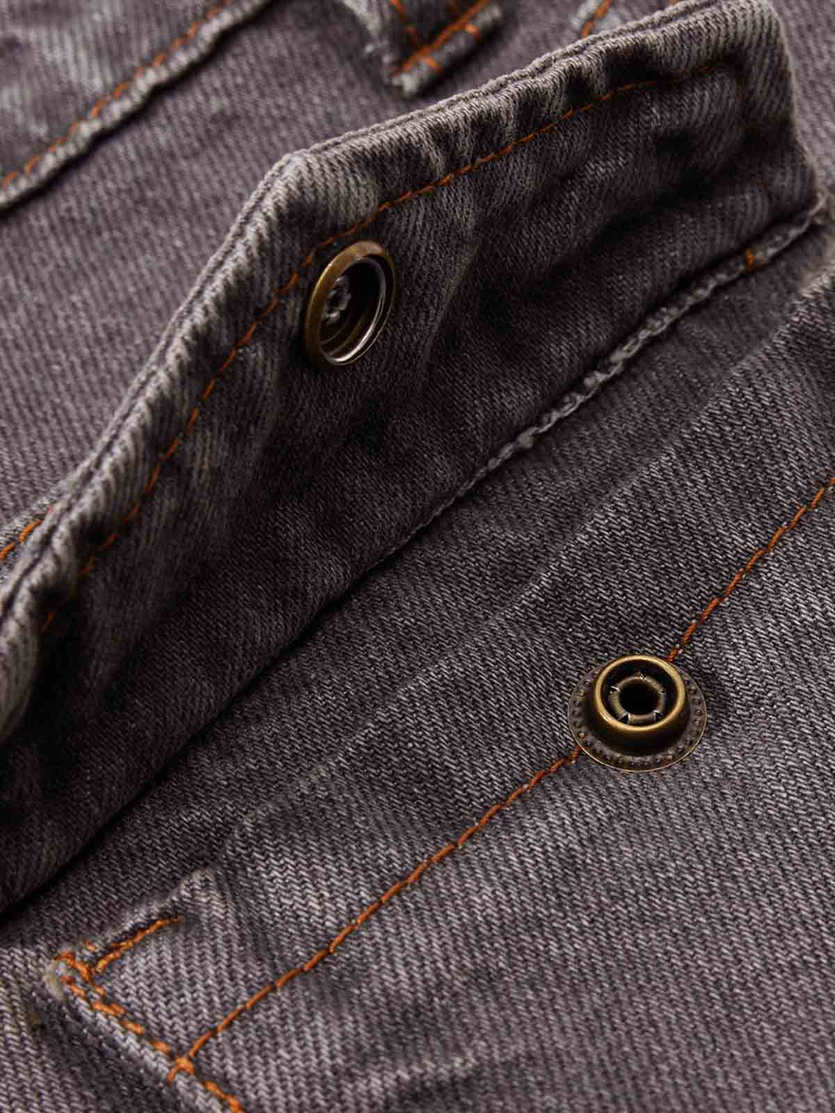 Retro Faded Multi-Pocket Flared Cargo Jeans 