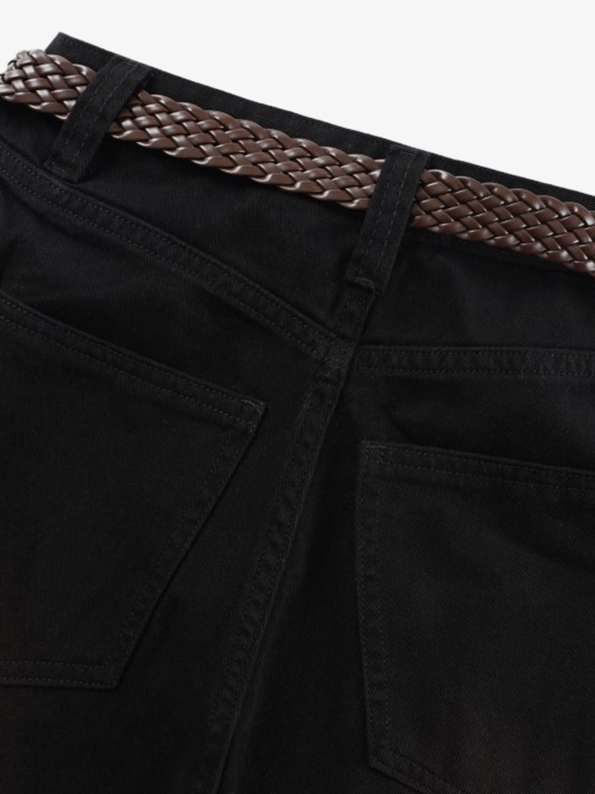 Cotton Wide Leg Pants with Belted Scarf Detail - Comfortable High Waist Culottes for Women 