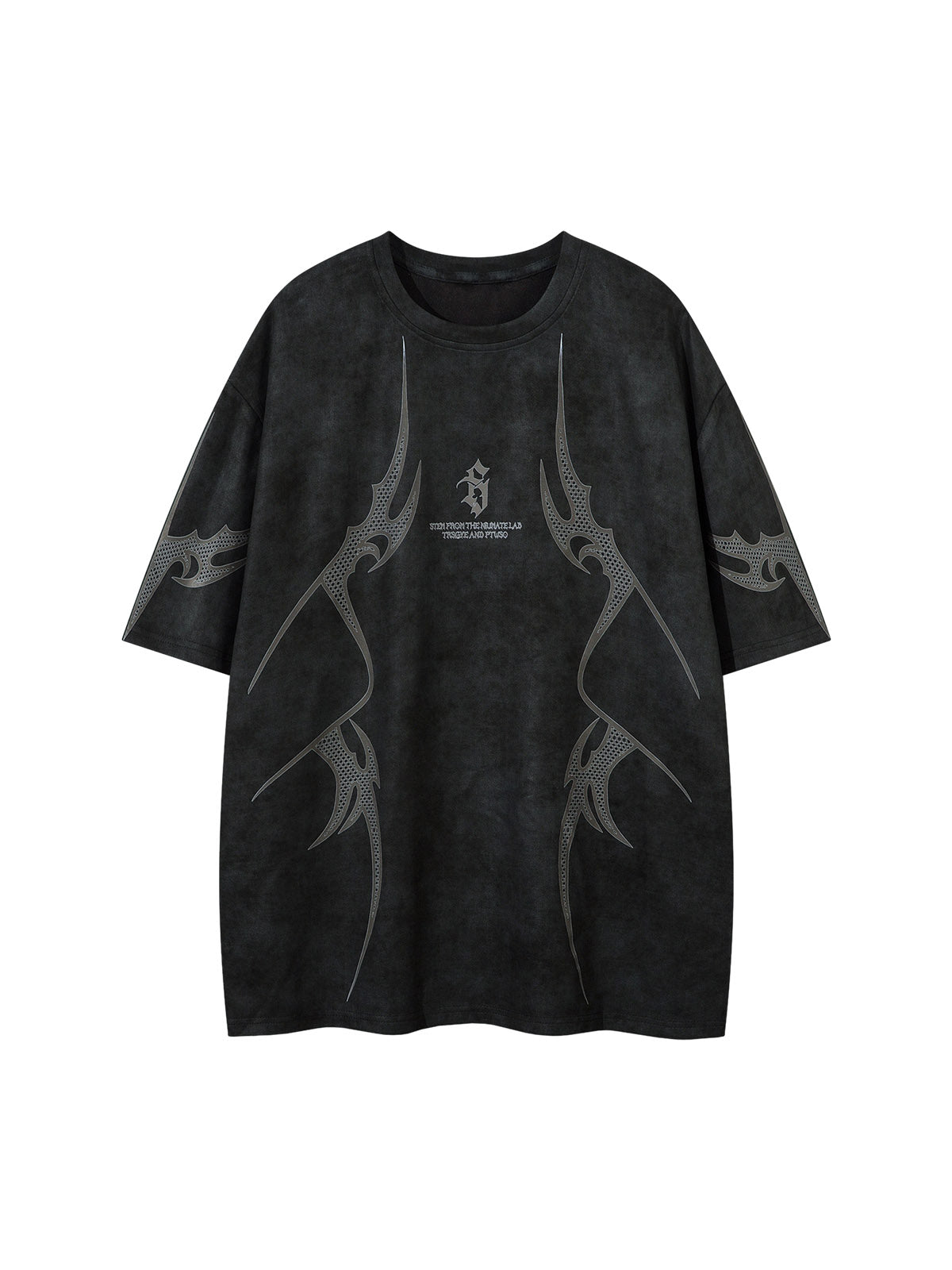 Oversized Graphic Suede Print T-Shirt 