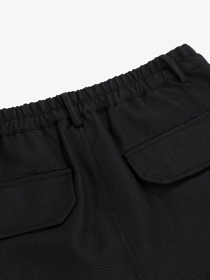 Stylish High-Waisted Black Trousers with Crystal Embellishments 