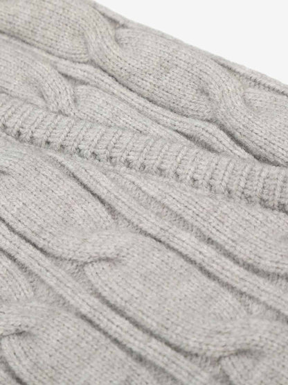 Cable Knit Zip Up Hooded Sweater