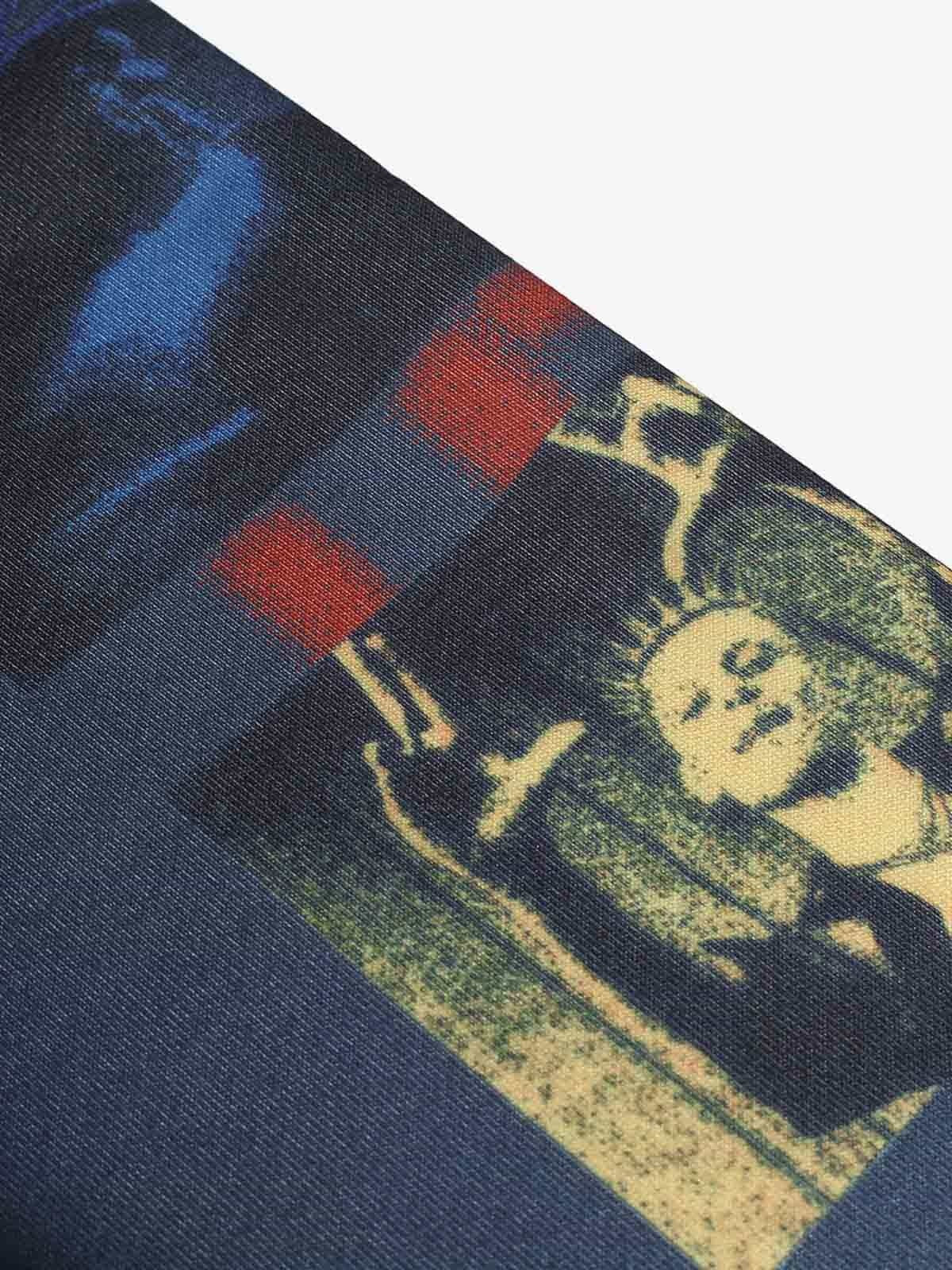 Stylish Graphic Hoodie with Unique Patchwork Design for Men