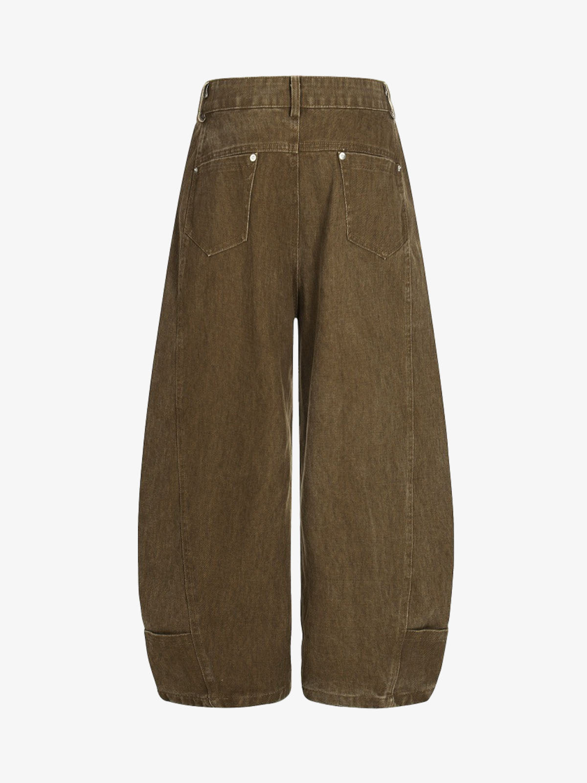 Washed Panel Cut Wide Leg Denim Jeans