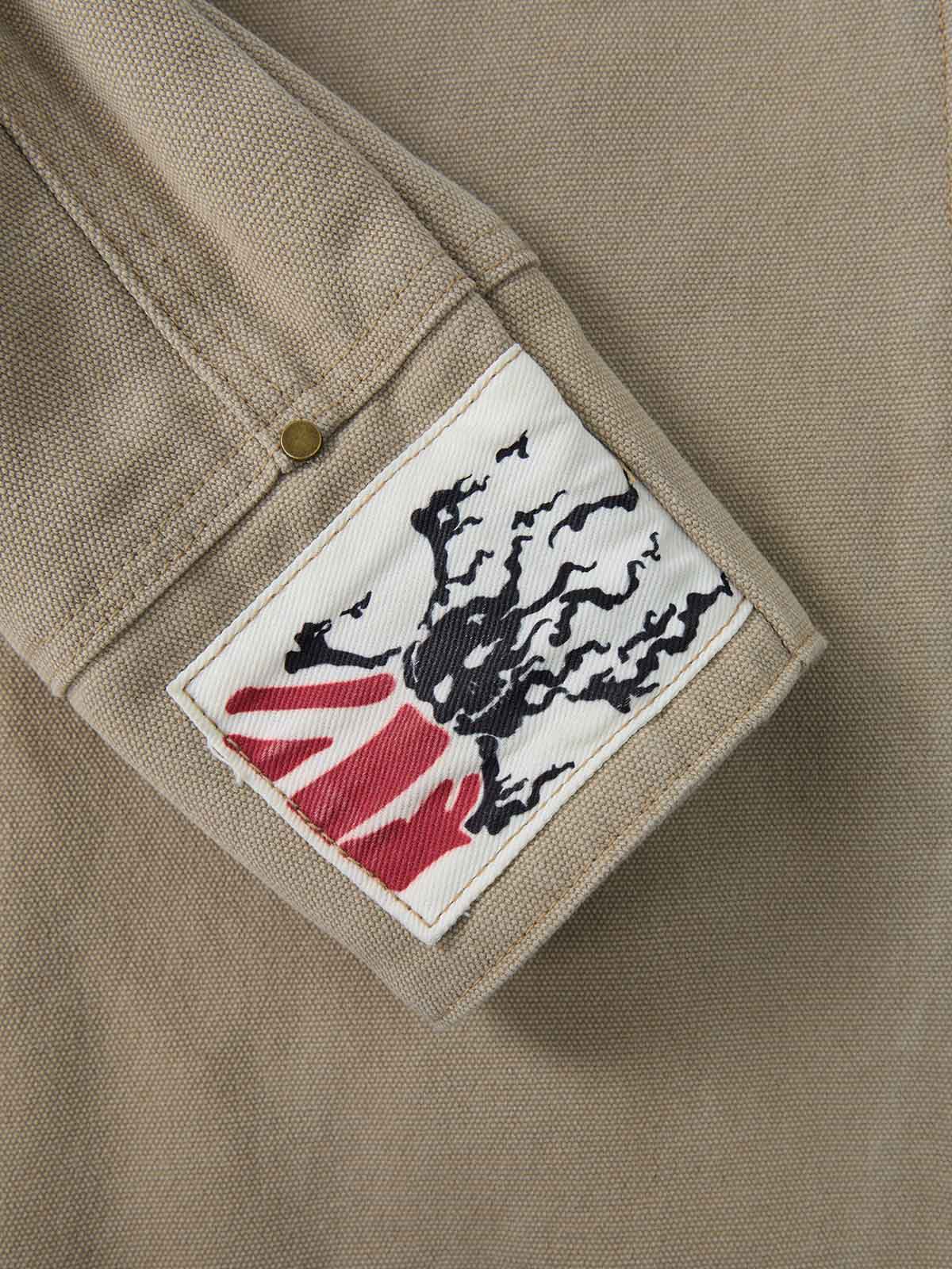 Supermade Multi-Element Appliqu¨¦ Patchwork Denim Suit?