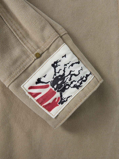 Supermade Multi-Element Appliqu¨¦ Patchwork Denim Suit?