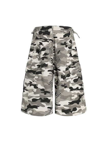 Camouflage Multi-pocket Cargo Jorts 